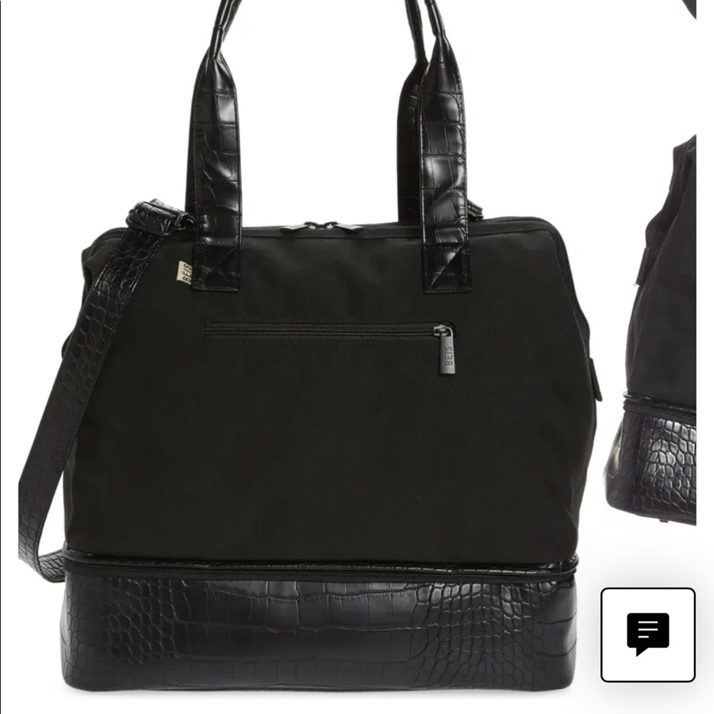 ISO BEIS Mini Weekender Covertible Bag in Croc